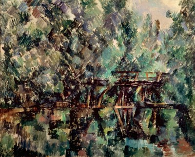 Gölet Üzerindeki Bir Köprü, c1898. by Paul Cézanne