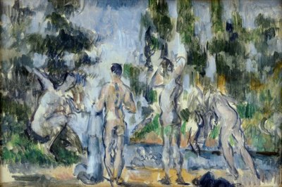 banyo yapanlar by Paul Cézanne