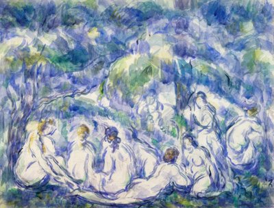 banyo yapanlar by Paul Cézanne