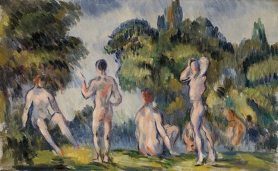 banyo yapanlar by Paul Cézanne
