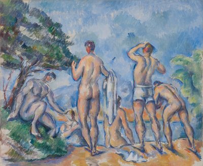 banyo yapanlar by Paul Cézanne