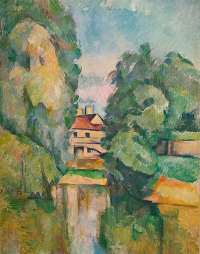 Nehir kıyısındaki kır evi, c1890 by Paul Cézanne