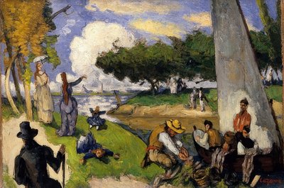 Die Fischer (Fantastik Sahne). 1875 yılında by Paul Cézanne
