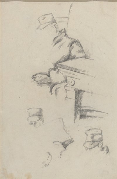 Sanatçının Babası [verso], c. 18651870. by Paul Cézanne