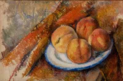 Bir Tabakta Dört Şeftali by Paul Cézanne