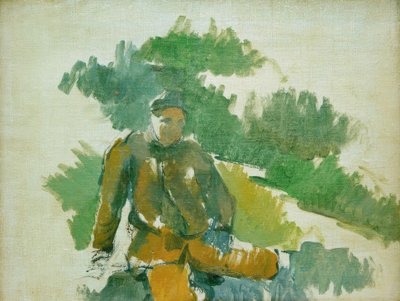 Oturan çocuk (Paul Cézanne oğlu?) by Paul Cézanne