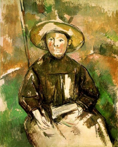 Hasır Şapkalı Kız, 1896 by Paul Cézanne