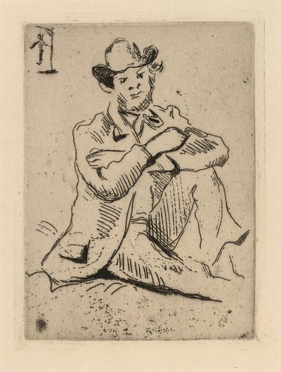 Guillaumin Asılan Adam ile by Paul Cézanne