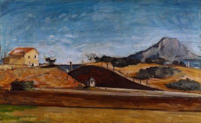 Sainte-Victoire dağı ile hendek by Paul Cézanne