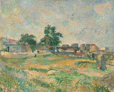 Paris yakınlarındaki manzara. 1876 ​​civarında by Paul Cézanne