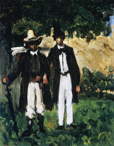 Marion ve Valabregue Bir Resim İçin Poz Veriyor, 1866 by Paul Cézanne