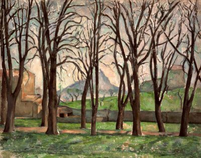 Jas de Bouffan kestane ağaçları kışın by Paul Cézanne