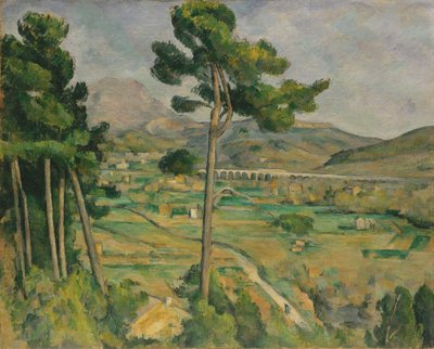 Mont Sainte-Victoire ve Arc River Valley Viyadüğü, 1882-85. by Paul Cézanne