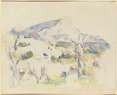 Sainte-Victoire Dağı, Lauves manzarası, 1902-06 by Paul Cézanne