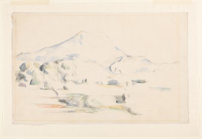 Montagne Saint-Victoire, c.1885-87 (sert kağıt üzerine grafit ve sulu boya) by Paul Cézanne