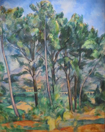 Montagne Sainte-Victoire ve Valcros viyadüğü by Paul Cézanne