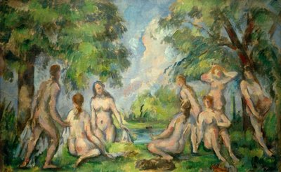 P.Cézanne, Badende by Paul Cézanne