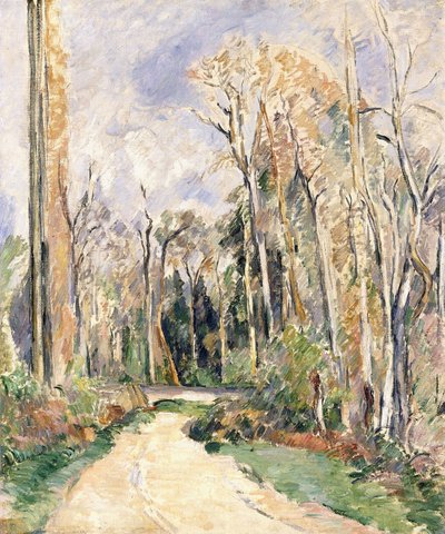 Ormanın girişindeki yol, 1879 dolayları by Paul Cézanne
