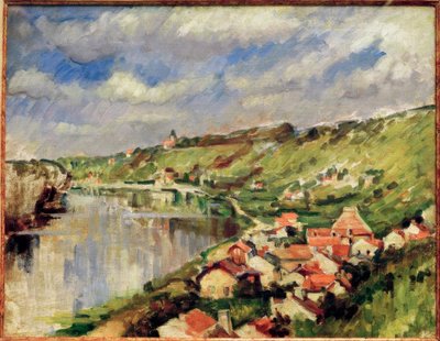 Oise kıyısında manzara by Paul Cézanne