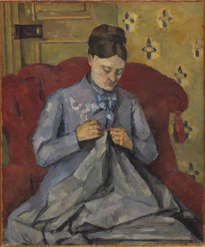 Sanatçının Karısının Portresi - Sanatçının Karısının Portresi, Cezanne, Paul (1839-1906). tuval üzerine yağlıboya by Paul Cézanne