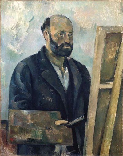 Paletli Sanatçının Portresi, c. 1890. by Paul Cézanne