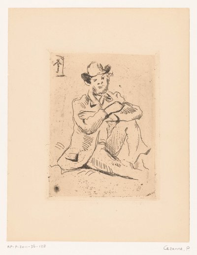 Portret van Armand Guillaumin by Paul Cézanne