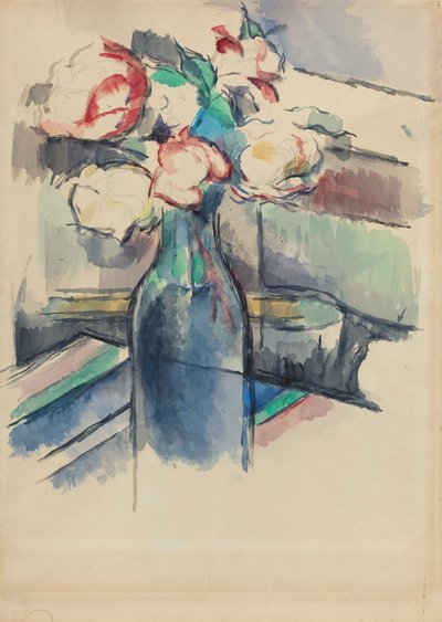 Şişedeki Güller [rekto] by Paul Cézanne