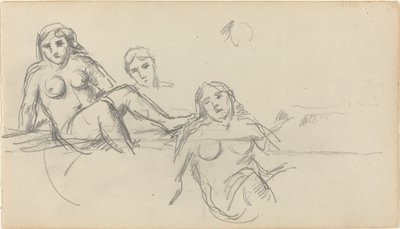 Oturan Yüzücü [verso], 18821885. by Paul Cézanne