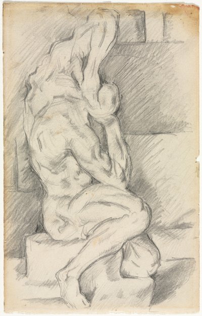 Anatomik Heykel Kroki (rekto) by Paul Cézanne