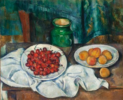 Kiraz ve Şeftali ile Natürmort, 1885-7 by Paul Cézanne