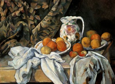 Perdeli Natürmort, c1895 by Paul Cézanne