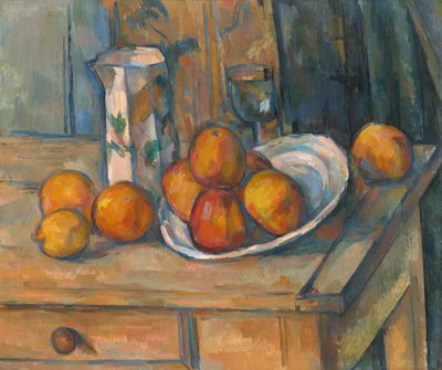 Süt Sürahisi ve Meyve ile Natürmort by Paul Cézanne