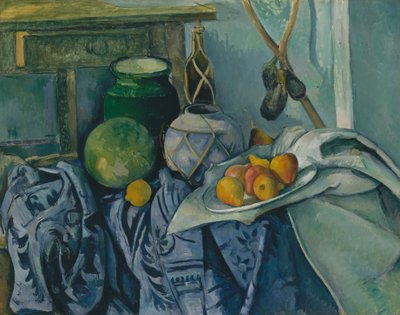 Zencefil Kavanozu ve Patlıcanlı Natürmort, 1893-94. by Paul Cézanne