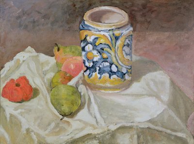 İtalyan çanak çömlek ile natürmort by Paul Cézanne
