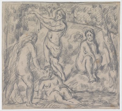 Banyo Yapan Dört Kadın Çalışması by Paul Cézanne