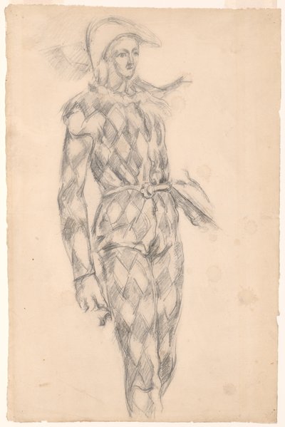 Bir Harlequin Çalışması by Paul Cézanne