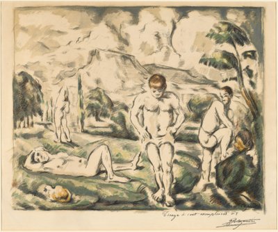 Yıkananlar (Büyük Tabak) by Paul Cézanne
