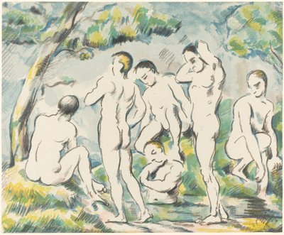 Yıkananlar (Küçük Tabak) by Paul Cézanne