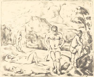 Yıkananlar Büyük Tabak, 1896-1897. by Paul Cézanne