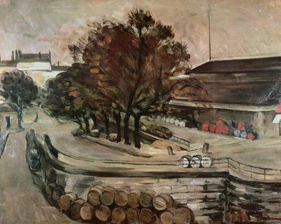 1872 rue de Jussieu görüldüğü Halle aux Vins, by Paul Cézanne