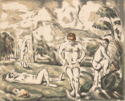 Büyük Yıkananlar Büyük Yıkananlar, ca. 1898., yaklaşık 1898. by Paul Cézanne