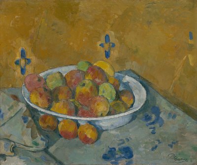 Elma Tabağı, c. 1877. by Paul Cézanne