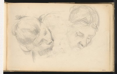 İki Kadın Başı by Paul Cézanne