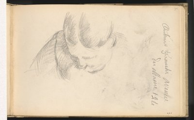 öne eğilen kadın by Paul Cézanne