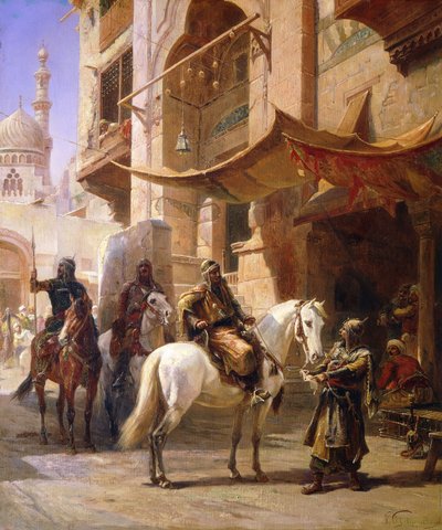 Bir Sokakta Arap Savaşçılar, by Paul Dominique Philippoteaux
