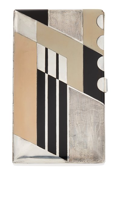 Sigara tabakası, yaklaşık 1925 (gümüş yaldızlı metal ve cila) by Paul Emile Brandt