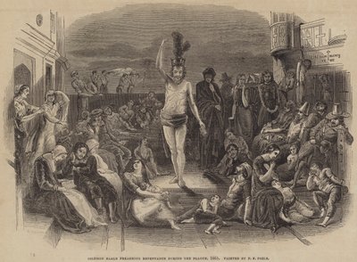 Solomon Eagle, Veba sırasında Tövbeyi vaaz ediyor, 1665 by Paul Falconer Poole