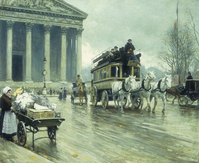 Boulevard a la Madeleine, Paris by Paul Fischer