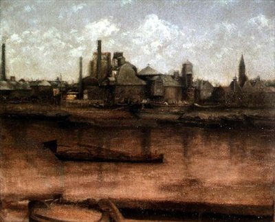 Thames üzerinde mavnalar by Paul Fordyce Maitland