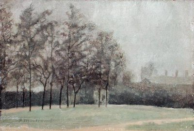 Kensington Stüdyoları, Stüdyo Kapısı yakınında (panelde yağlı boya) by Paul Fordyce Maitland
